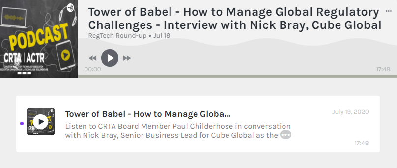 Podcast | How to manage global regulatory challenges - interview with Nick Bray, CUBE Global