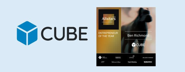 CUBE CEO and Founder wins Entrepreneur of the Year award