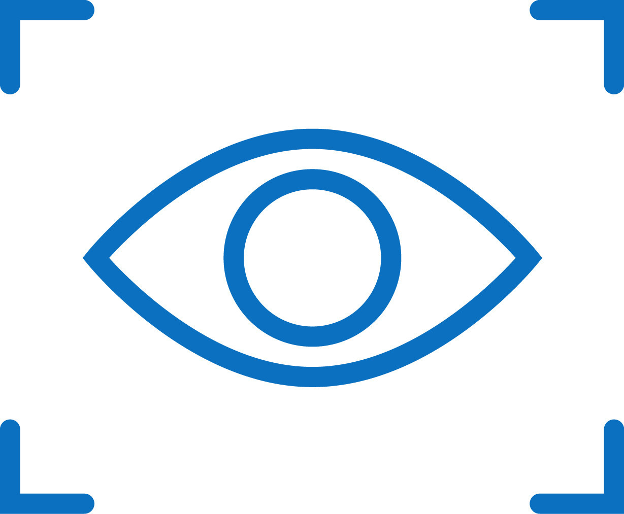 An eye symbol illustrating the thorough investigation of CUBE's enterprise and mid-market compliance offerings
